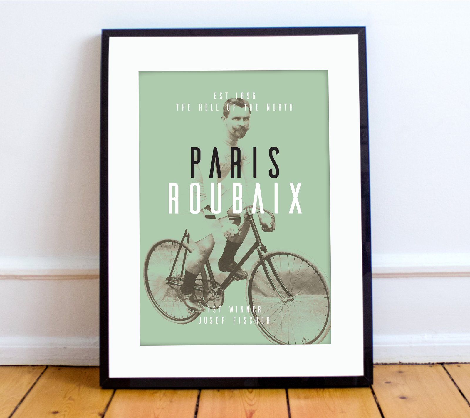 Josef at Paris-Roubaix print - A4 & A3 | Pedalare shop